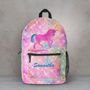 Süßes, Mädchenhaftes, heißes Pink Regenbogen Einho Bedruckter Rucksack