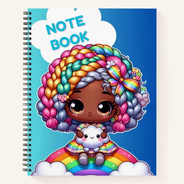 Süßes, mädchenhaftes Notizbuchdesign/ Chibi  Notizbuch (Vorderseite)