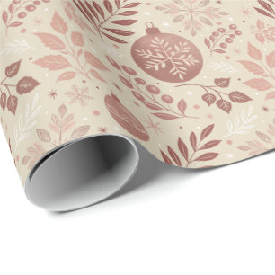 Süßes, Mädchenhaftes Retro-Rosa Weihnachten Geschenkpapier