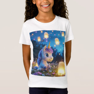 Süßes Magie-Einhorn mit Laternen T-Shirt