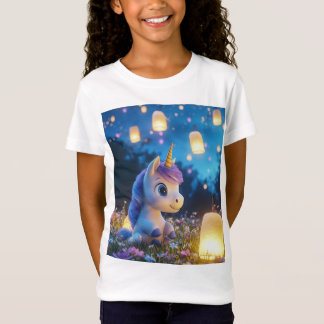 Süßes Magie-Einhorn mit Laternen T-Shirt