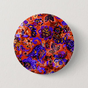 Süßes magisches Blumenmuster Button