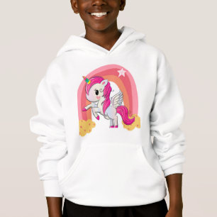 Süßes magisches Einhorn-Kinder-Shirt Hoodie
