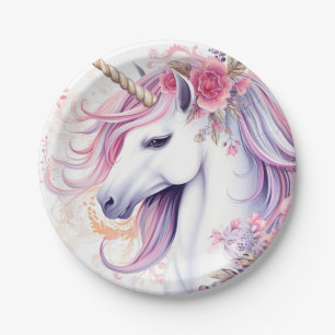Süßes Magisches Einhorn Pappteller