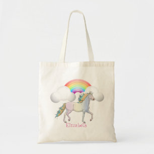 Süßes magisches Einhorn, Regenbogen Tragetasche