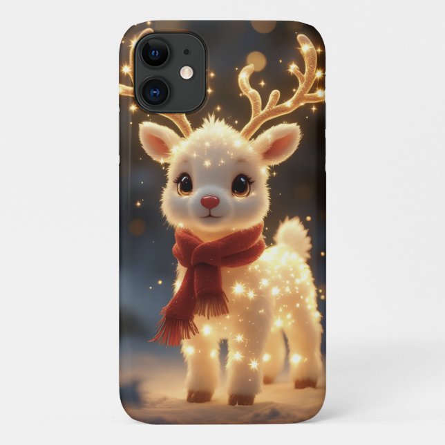 Süßes magisches Rentier mit funkelnden Lichtern Case-Mate iPhone Hülle (Rückseite)