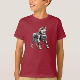 Süßes Malamute-Roboter-Kinder-T-Shirt T-Shirt