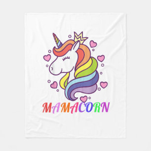Süßes Mamacorn-Einhorn-Mama-Geburtstags-Outfit Reg Fleecedecke
