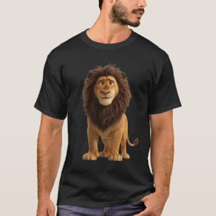 Süßes männliches Löwen-Safari-Tier-Kunst-T-Shirt T-Shirt