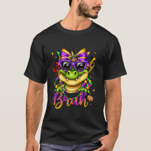 Süßes Mardigator-Kostüm Mädchen Alligator Mardi Gr T-Shirt