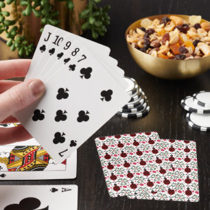 Süßes Marienkäfer-Blumen-Nahtloses Muster Spielkarten