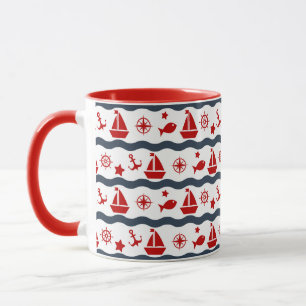 Süßes maritimes Muster Tasse