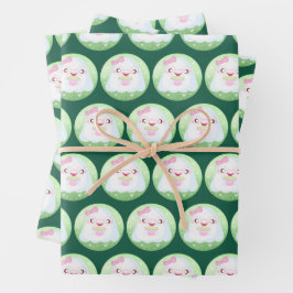Süßes Matcha-Latte-Geistchen Geschenkpapier Set