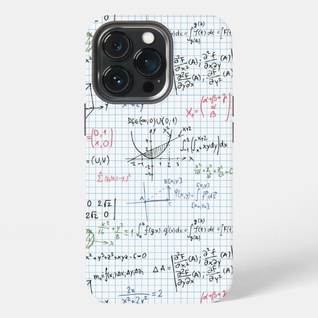 Süßes Mathe-Muster iPhone Hülle (Hinten)