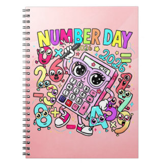 Süßes Mathe-Zahlen-Tag-Notizbuch für die Grundschu Notizblock
