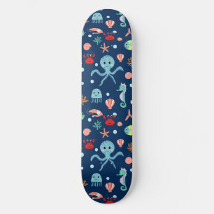 Süßes Meeresleben-Muster Skateboard