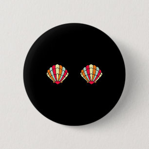 Süßes Meerjungfrau-Schalen-Halloween-Kostüm-T-Shir Button
