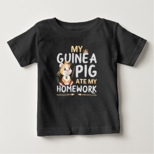 Süßes Meerschweinchen hat meine Hausaufgaben gefre Baby T-shirt