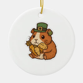 Süßes Meerschweinchen Kobold Retro St. Patrick's D Keramik Ornament