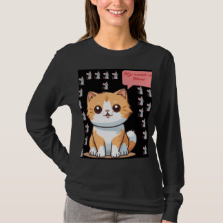 Süßes "Mein Name ist Mew" Cartoon-Katze Grafik-T-S T-Shirt