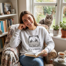 Süßes Meow-Sweatshirt für Frauen