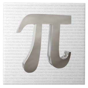 Süßes Metall-Pi-Zeichen Fliese