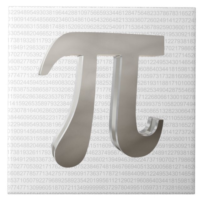 Süßes Metall-Pi-Zeichen Fliese (Vorderseite)