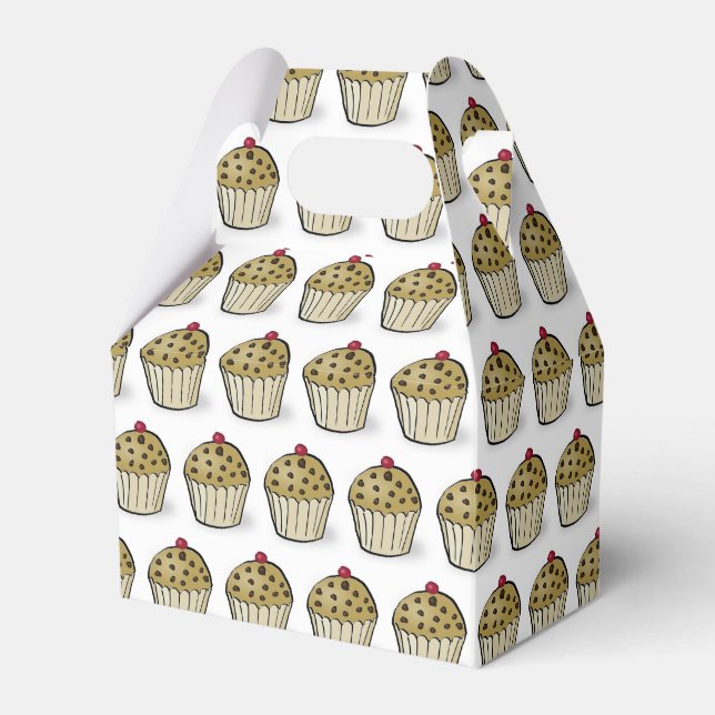 Süßes Mini-Muffins-Muster Geschenkschachtel (Vorderseite)