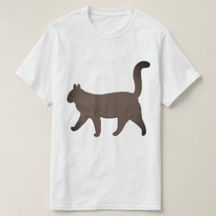 Süßes minimalist Katzen-Grafik   Einfache laufende T-Shirt