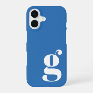 Süßes minimalistisches Monogramm in Französisch Bl iPhone 16 Hülle