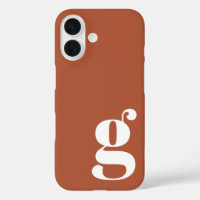 Süßes minimalistisches Monogramm in Rust