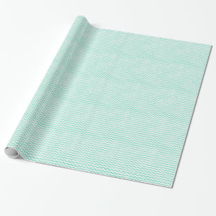 Süßes mintgrünes Chevron-Muster Geschenkpapier