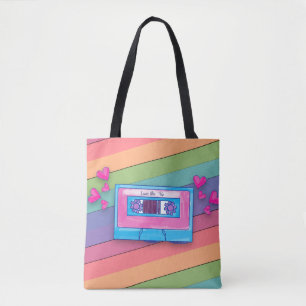 Süßes Mixtape Regenbogen Hintergrund Retro Musik L