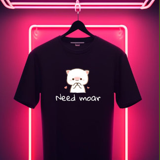 Süßes Mochi-Katzen-T-Shirt – 'Brauche Mehr' Tri-Blend Shirt