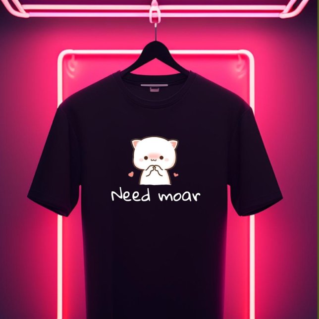 Süßes Mochi-Katzen-T-Shirt – 'Brauche Mehr' Tri-Blend Shirt (Von Creator hochgeladen)