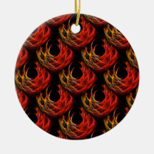 Süßes modernes Boho-elegantes abstraktes Kunstmust Keramik Ornament