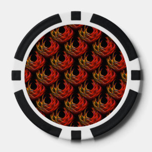 Süßes modernes Boho-elegantes abstraktes Kunstmust Pokerchips