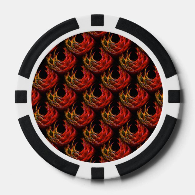 Süßes modernes Boho-elegantes abstraktes Kunstmust Pokerchips (Vorderseite)