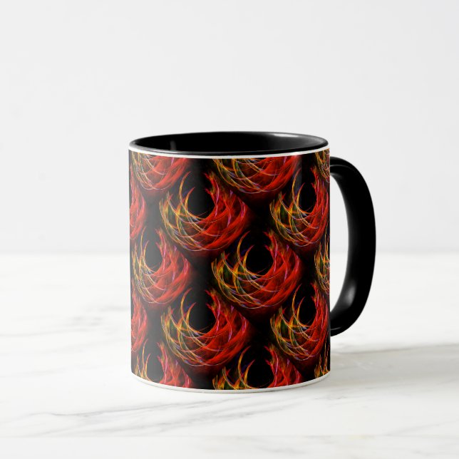 Süßes modernes Boho-elegantes abstraktes Kunstmust Tasse (VorderseiteRechts)