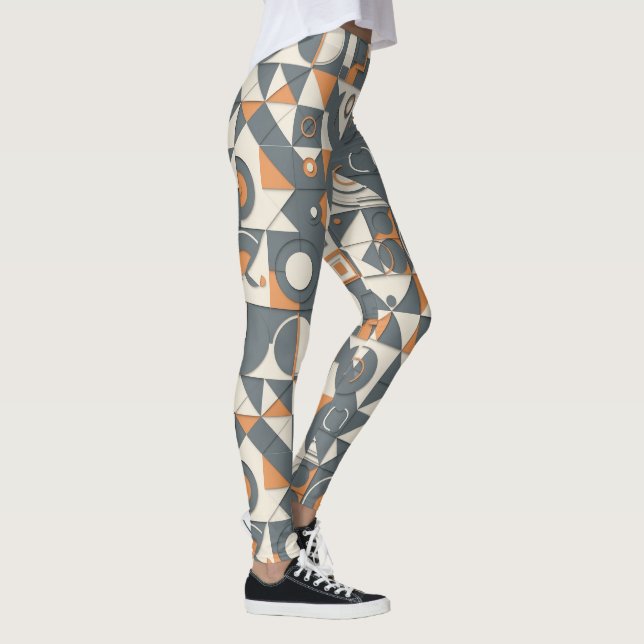 Süßes modernes Fliesenmuster  Leggings (Rechts)
