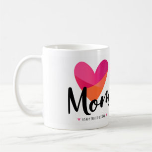 Süßes modernes Mutti-Herz-Design Kaffeetasse