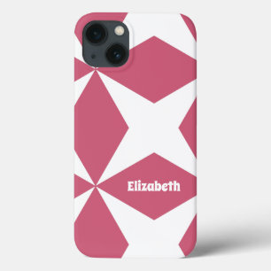 Süßes modernes Namensmonogramm in Girly-Rosa Case-Mate iPhone Hülle
