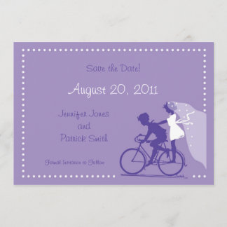 SÜßES Modernes Paar auf Fahrrad Save-the-Date Save The Date