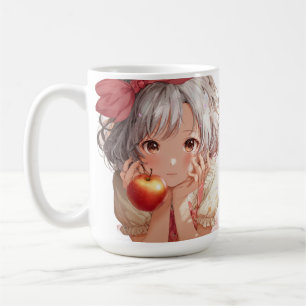 süßes Moe Anime Charakterporträt Kaffeetasse