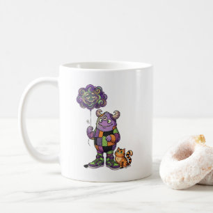 Süßes Monster mit Luftballon Kaffeetasse