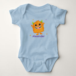 Süßes Monster personalisierter Name Baby Bodysuit  Strampler