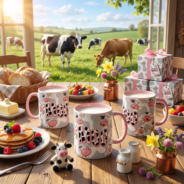 Süßes „Moo Cow“-Cartoon-Design Tasse (Von Creator hochgeladen)