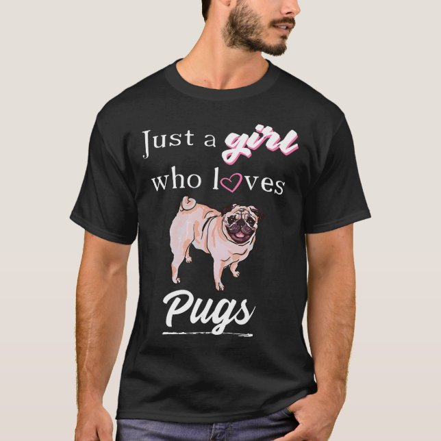 Süßes Mops-Shirt für Mädchen oder Kinder T-Shirt (Vorderseite)