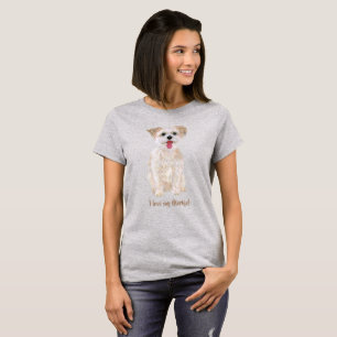 Süßes Morkie Graues Damen T-Shirt