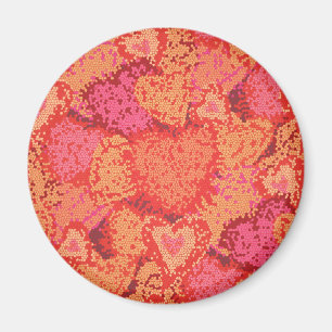 Süßes Mosaik-Herzen-Design Magnet